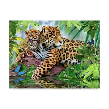Trademark Fine Art Howard Robinson 'Jaguars' Canvas Art, 18x24 ALI23904-C1824GG